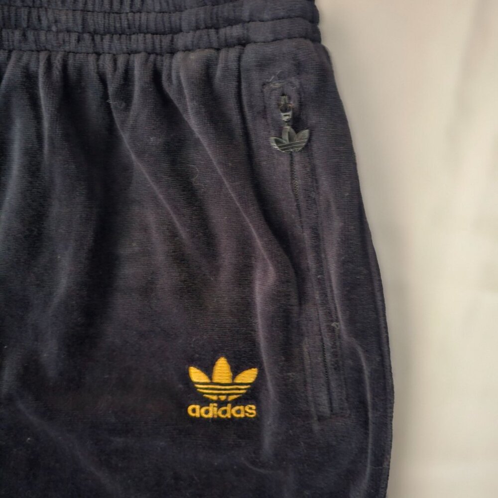 Adidas Adult Unisex Black Vintage Three Stripes Straight Jogger Pants Sz Medium - Picture 9 of 16